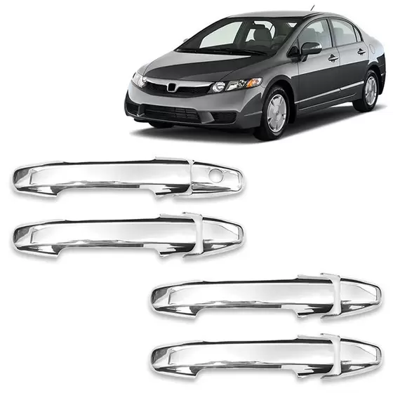 KIT CAPA MAÇANETA NEW CIVIC 2007 CROM 4PTS